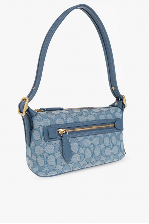 Coach blue best sale signature handbag